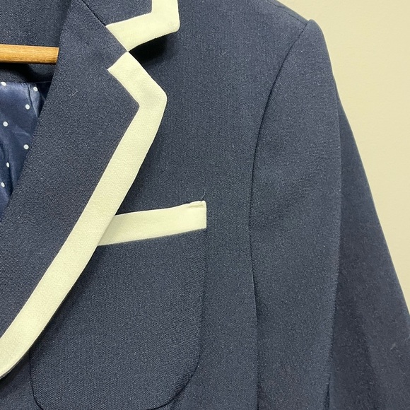 3/20 Tommy Hilfinger Navy & White Button down Classic Blazer with Lining size 8 - Picture 8 of 15